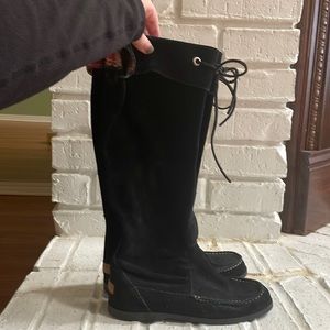 Sperry Black Suede Boots